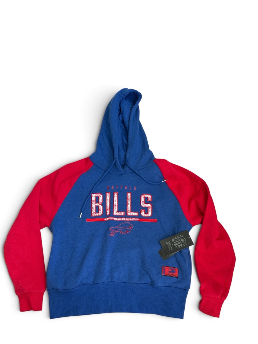 Buffalo Bills NFL Colorblock Pullover Hoodie – Women’s Medium – NWT